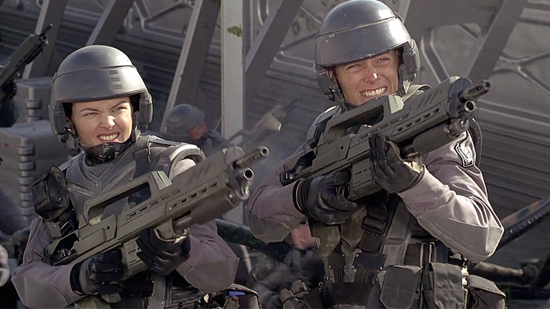 Are you doing your part? You could be if you streamed Starship Troopers and saluted wildly!